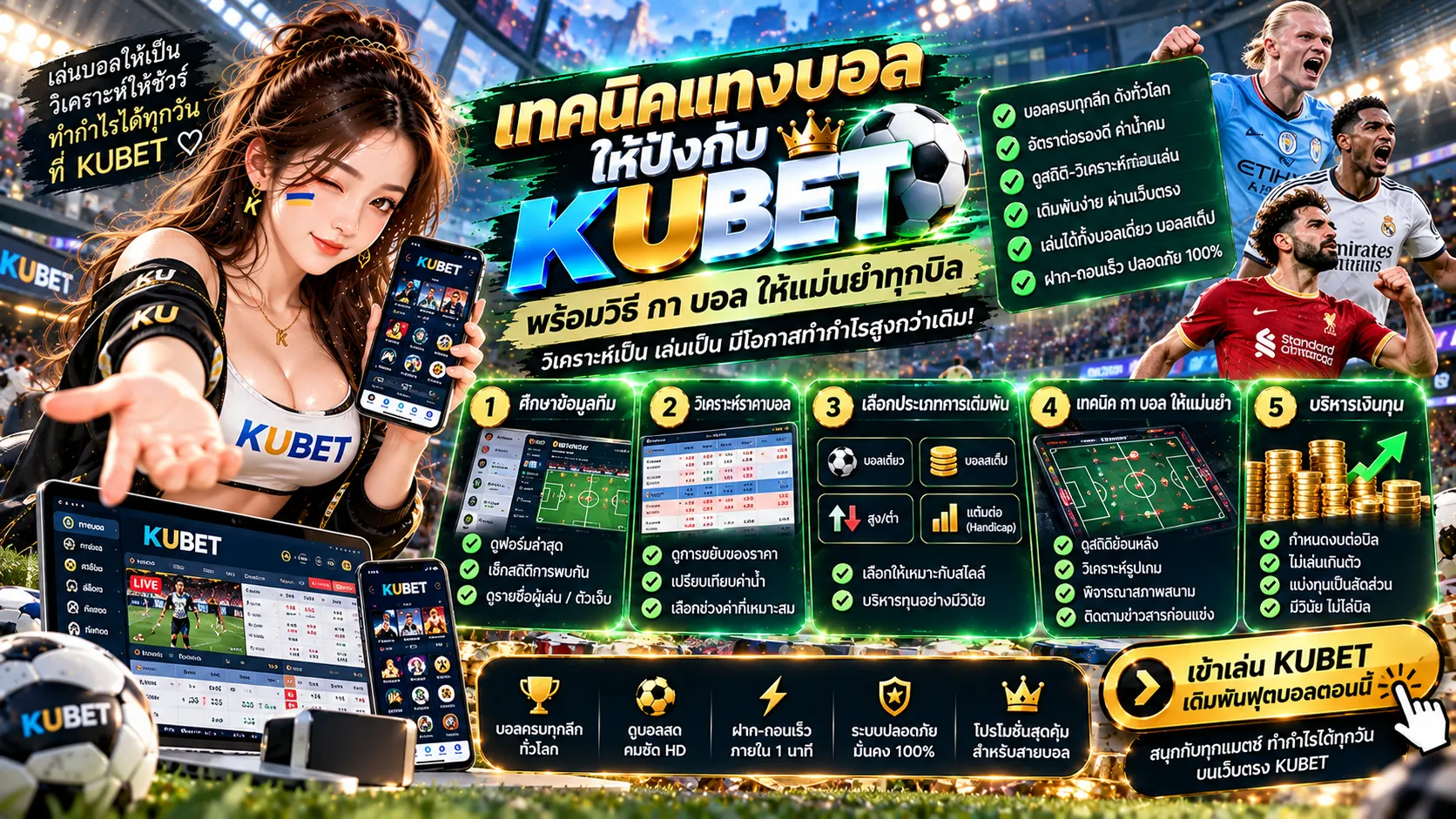 เทคนิคแทงบอลให้ปังกับ KU BET พร้อมวิธี กา บอล ให้แม่นยำทุกบิล
